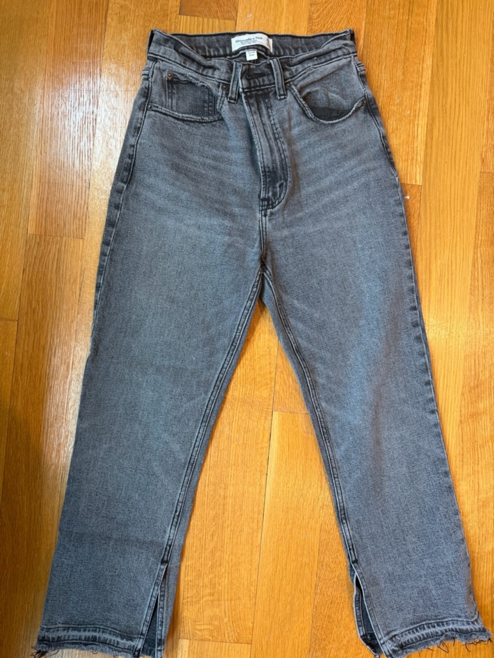 Abercrombie & Fitch Washed Black High-Rise Jeans